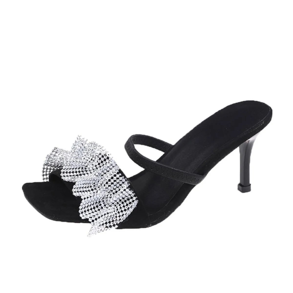 2023 Star Style Luxury Strass Sandali da donna Eleganti tacchi a spillo Tacchi alti Slingback Sandali gladiatore Summer Party Pr