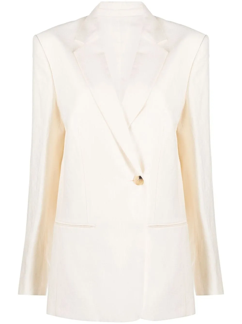 Blazer monopetto asimmetrico in bianco - donna