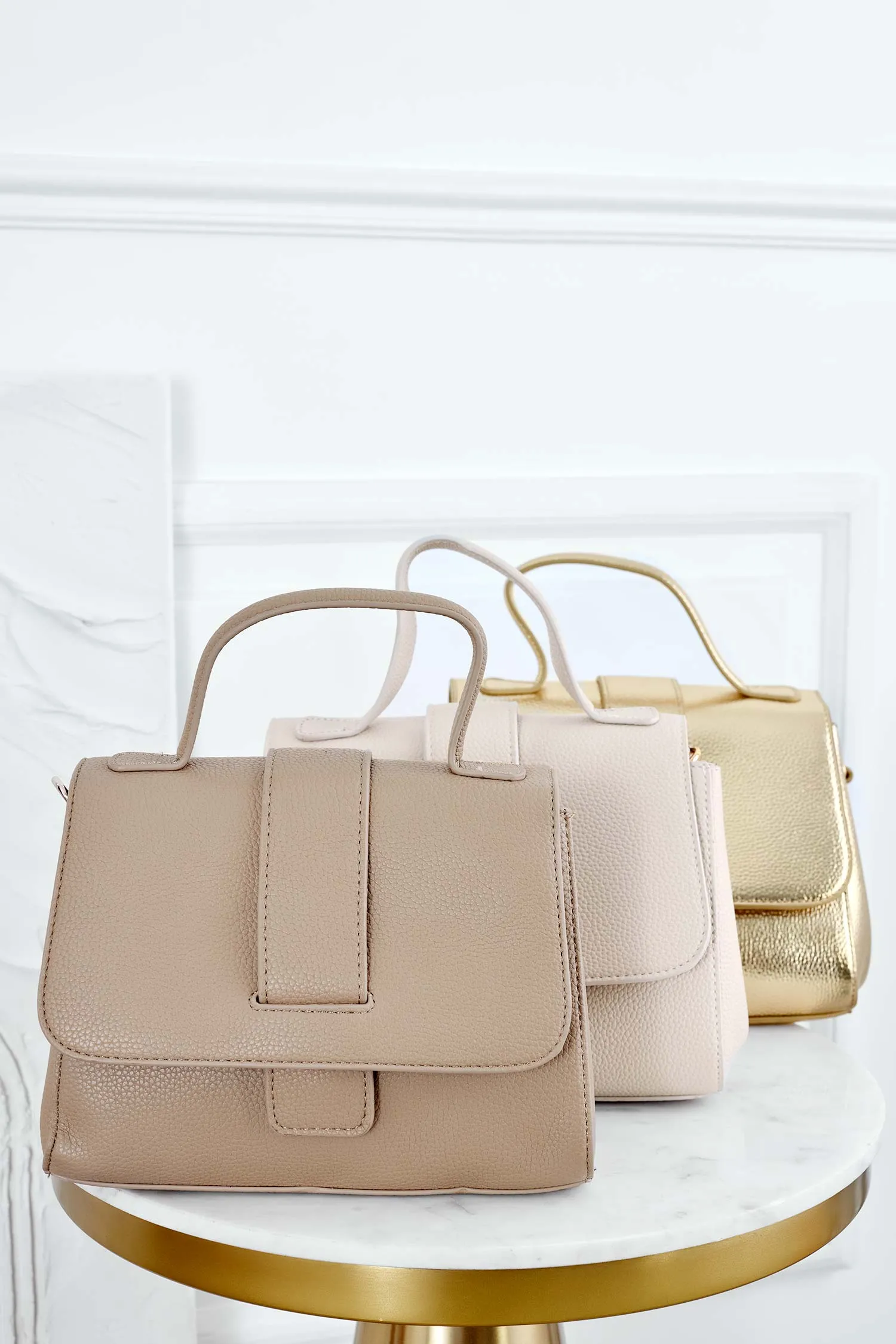 Borsa beige con tracolla B230