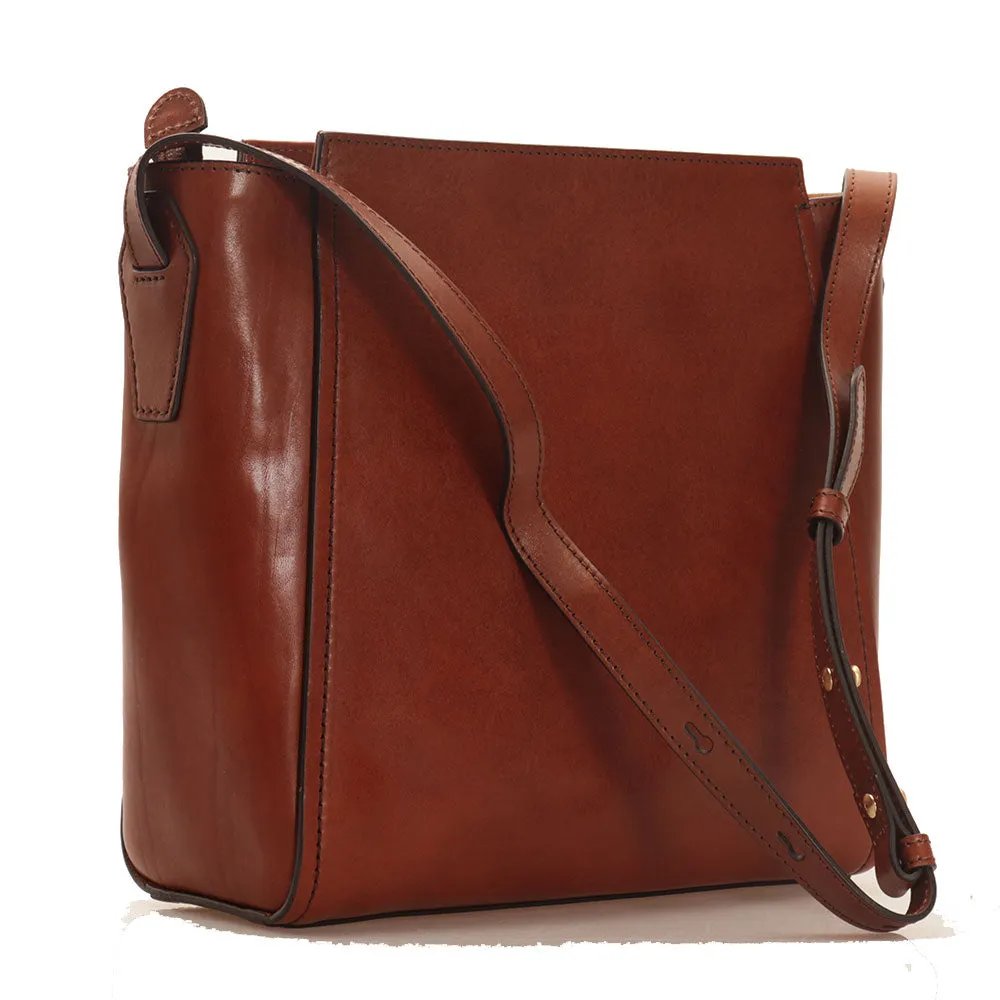 Borsa Donna Hobo a Spalla THE BRIDGE in Pelle Marrone linea Angela