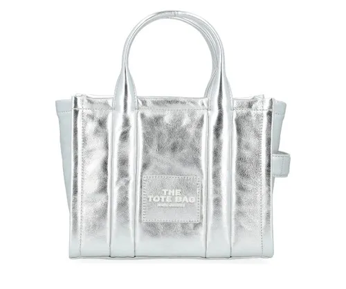 Borsa Marc Jacobs The Small Tote Bag in pelle argento