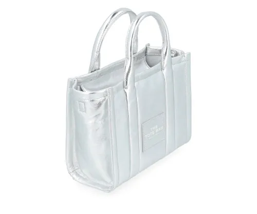 Borsa Marc Jacobs The Small Tote Bag in pelle argento