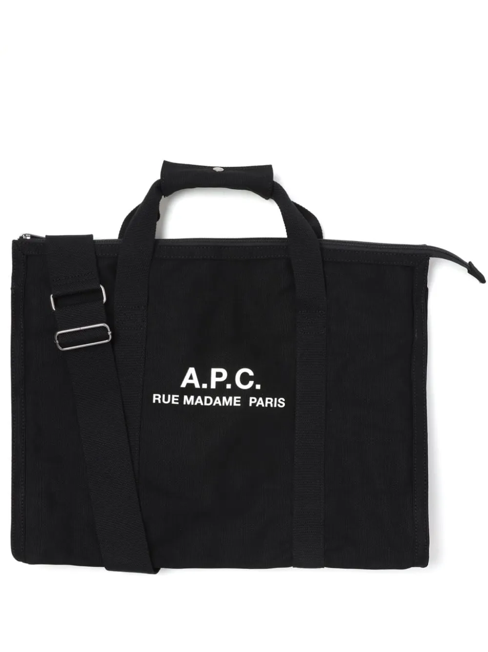 Borsa tote con logo APC in nero - uomo