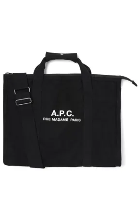 Borsa tote con logo APC in nero - uomo