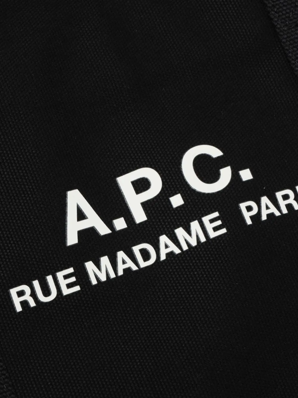 Borsa tote con logo APC in nero - uomo