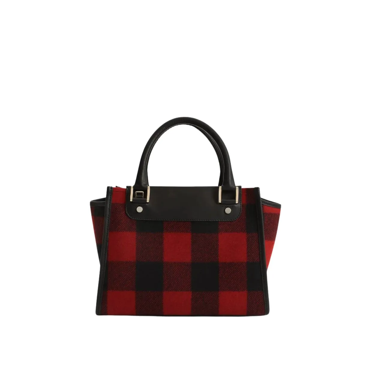 Borsa Woolrich Wool Tote Bag Rosso / Nero