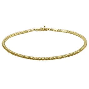 Bracciale tennis in oro giallo con diamanti