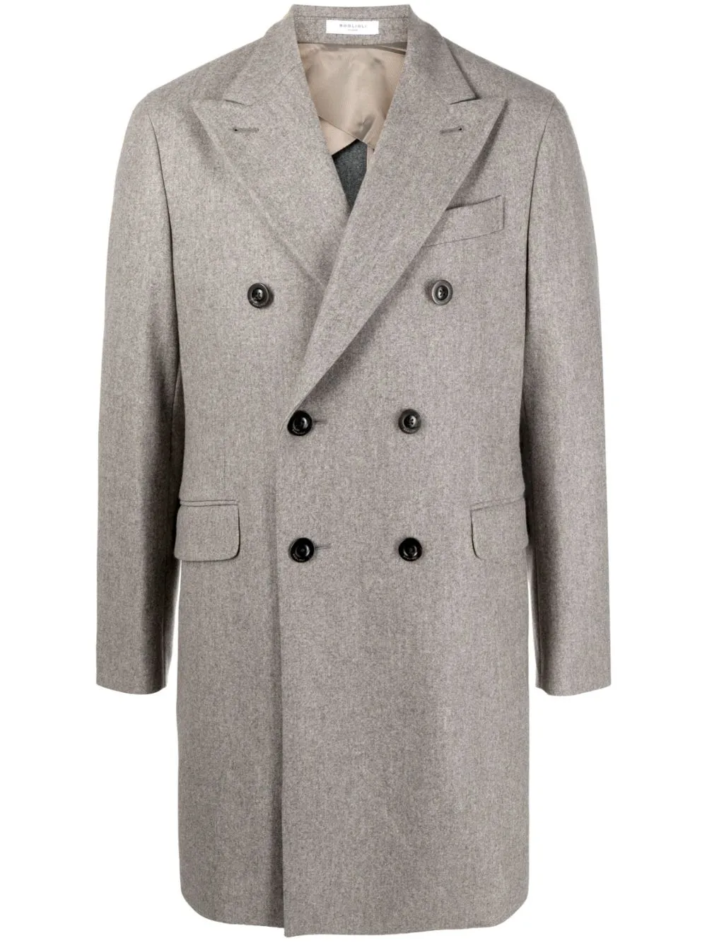 Cappotto doppiopetto in beige - uomo