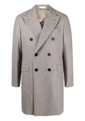 Cappotto doppiopetto in beige - uomo