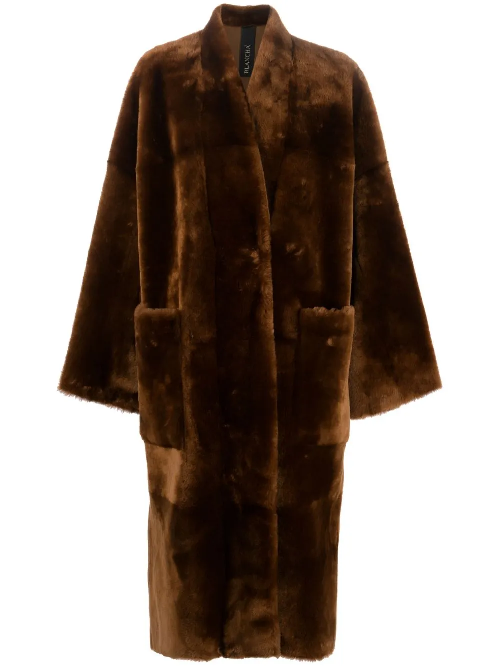 Cappotto monopetto in marrone - donna