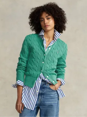 Cardigan a Trecce Verde