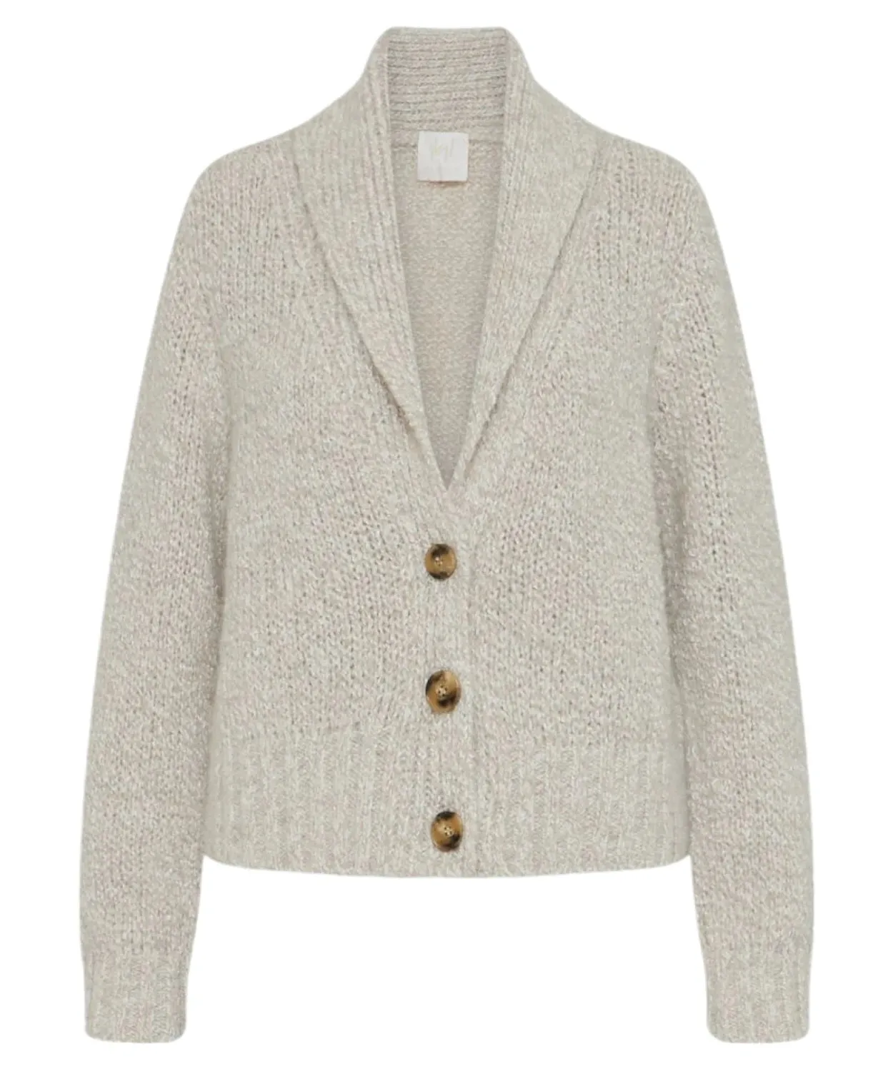 Cardigan Dumbo in Mohair con Paillettes e Collo a Scialle