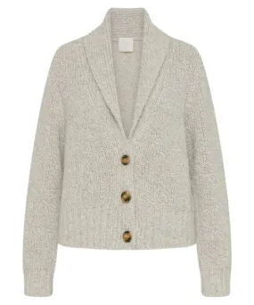 Cardigan Dumbo in Mohair con Paillettes e Collo a Scialle