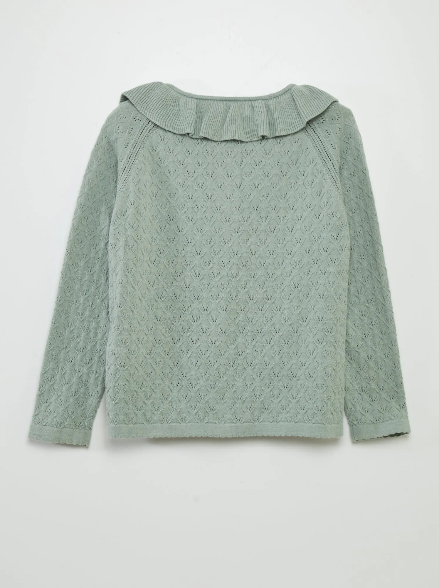 Cardigan in maglia fantasia - VERDE