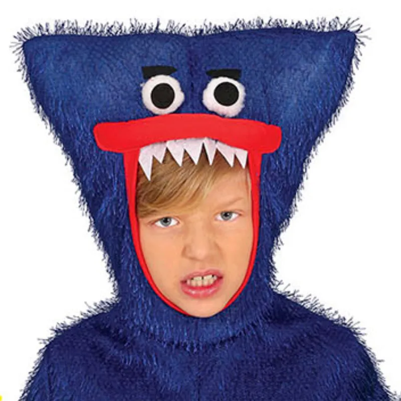 COSTUME MONSTER HUGGER PELOSO BABY 3/4 ANNI TUTA CON CAPPUCCIO PER TRAVESTIMENTI DI HALLOWEEN CARNEVALE NO ACCESSORI