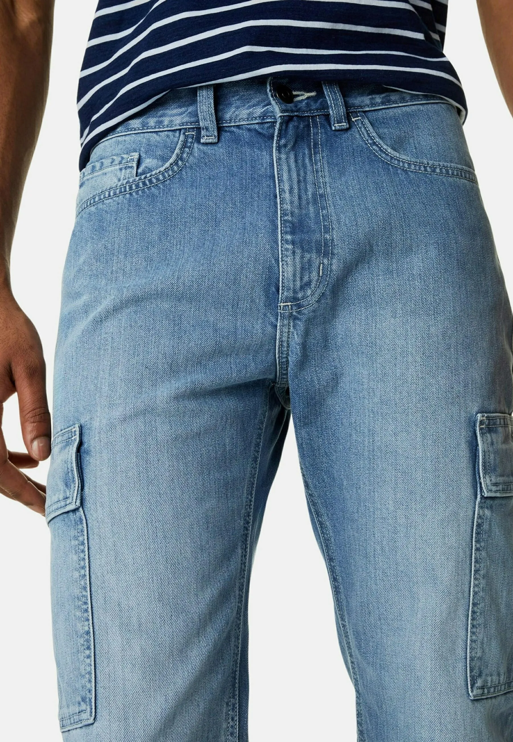 DENIM CARGO - Jeans a sigaretta