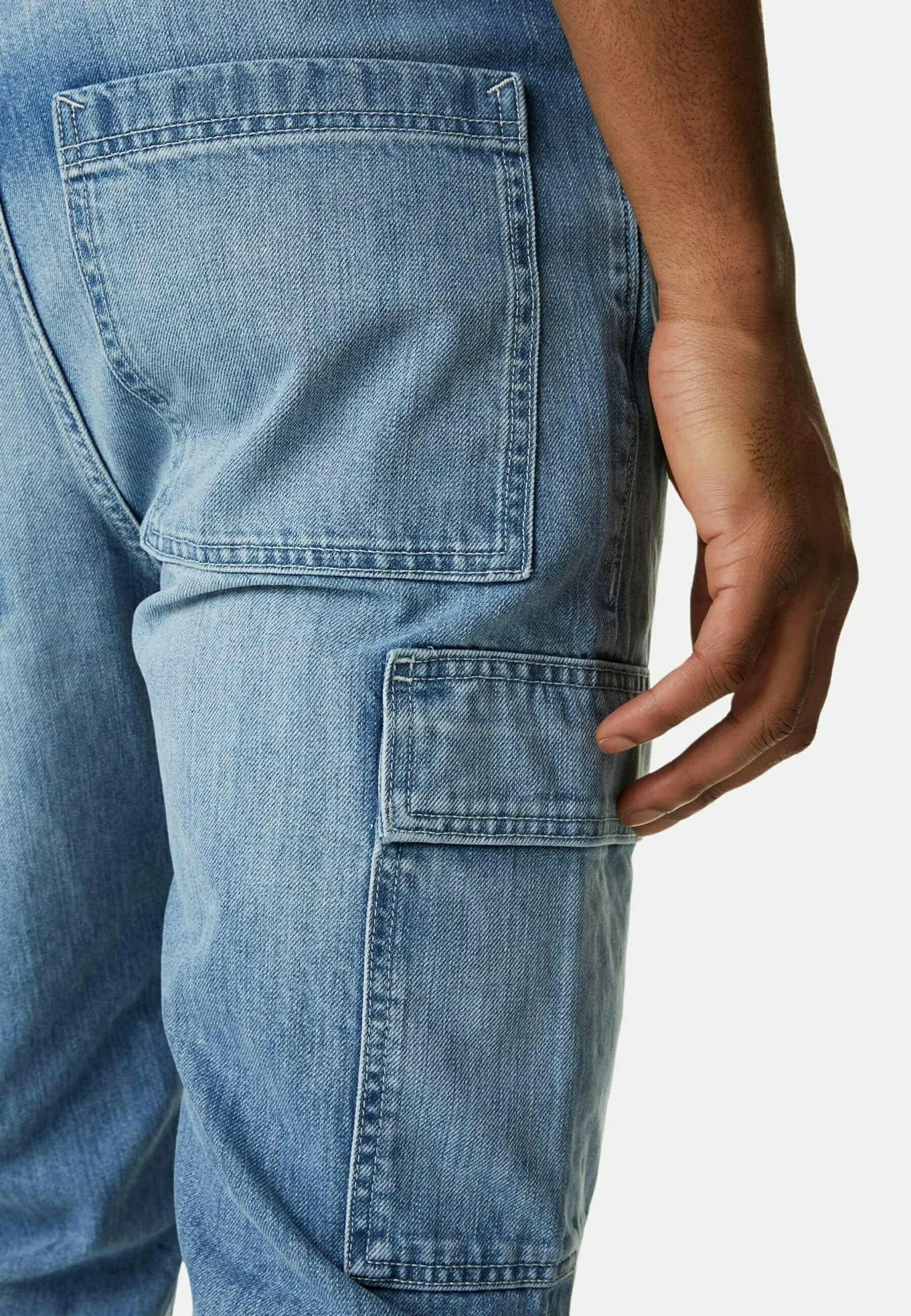 DENIM CARGO - Jeans a sigaretta