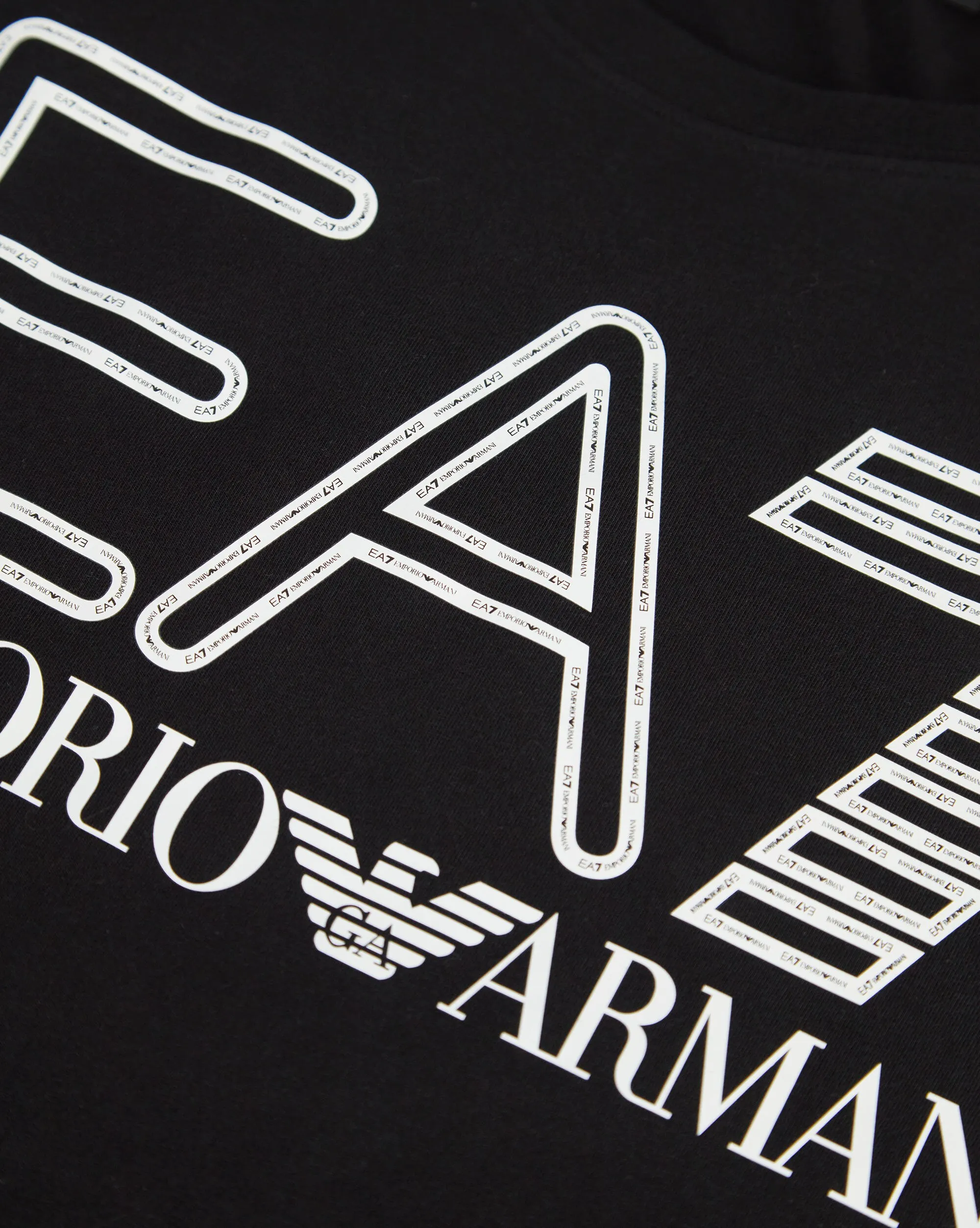 Emporio Armani EA7 T-Shirt Oversize Train Logo Series Nero Uomo