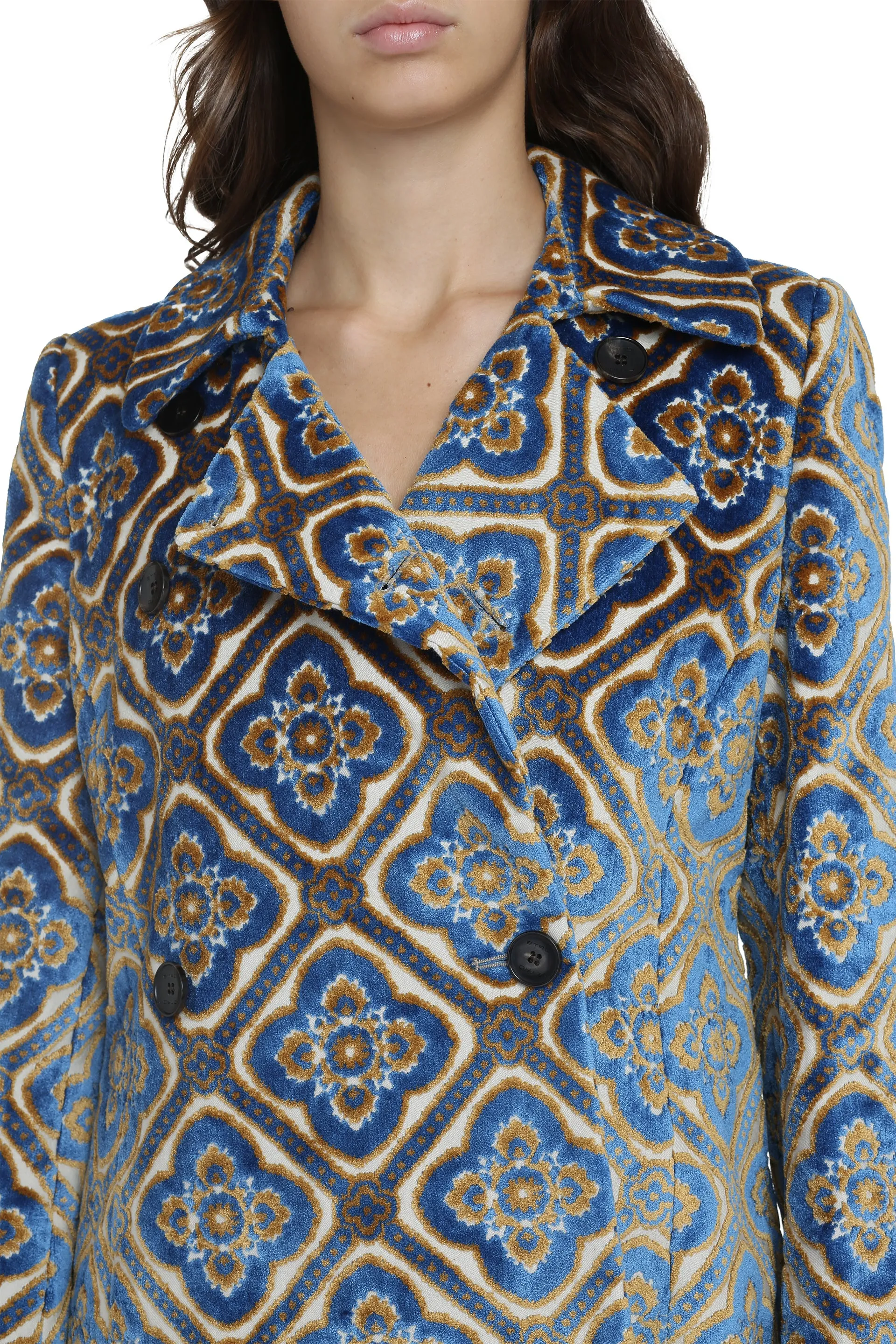 Etro Cappotto in maglia jacquard