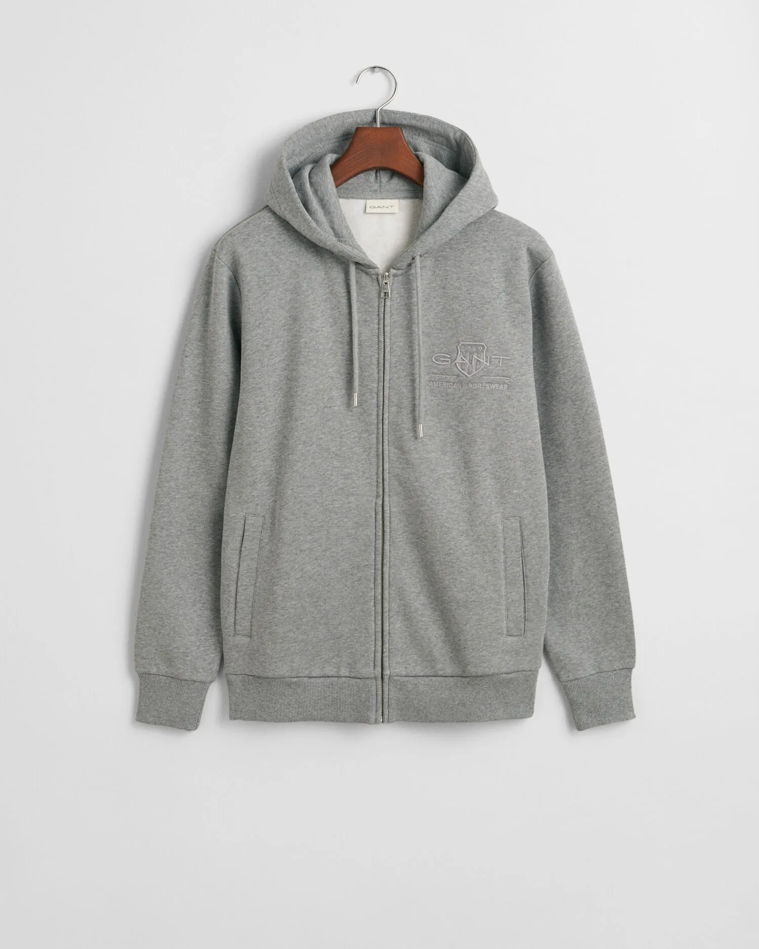 Felpa Tonal Archive Shield con cappuccio e zip    