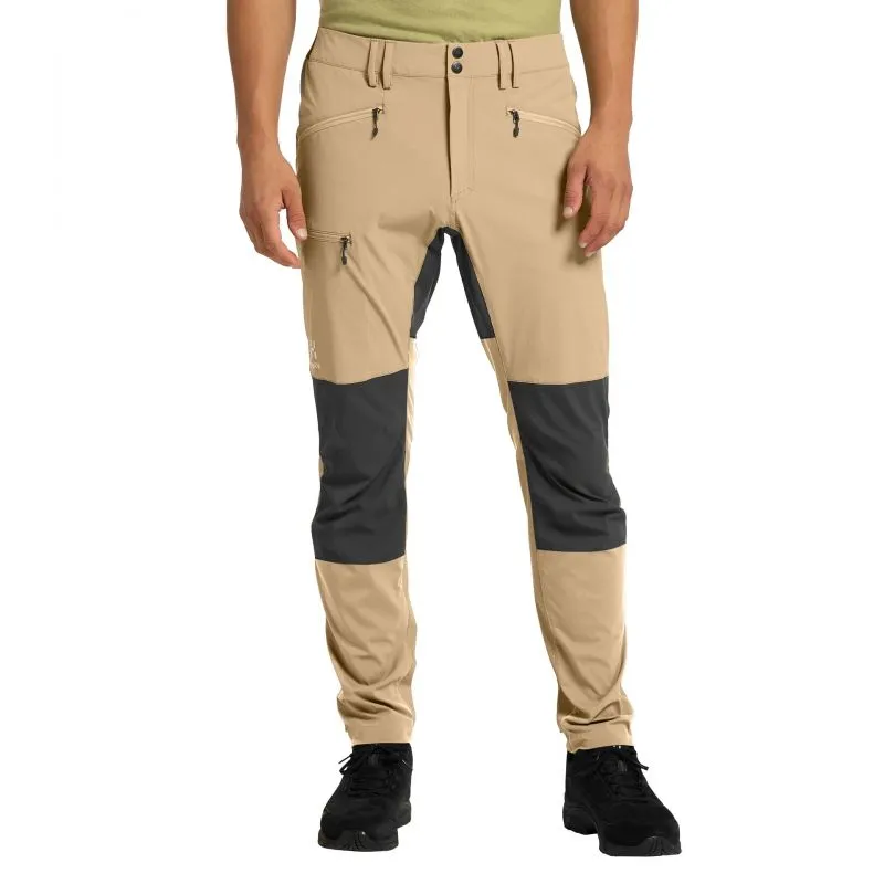 HAGLOFS Lite Slim Pant Uomo (Sabbia/Magnetite) Pantaloni da trekking da uomo