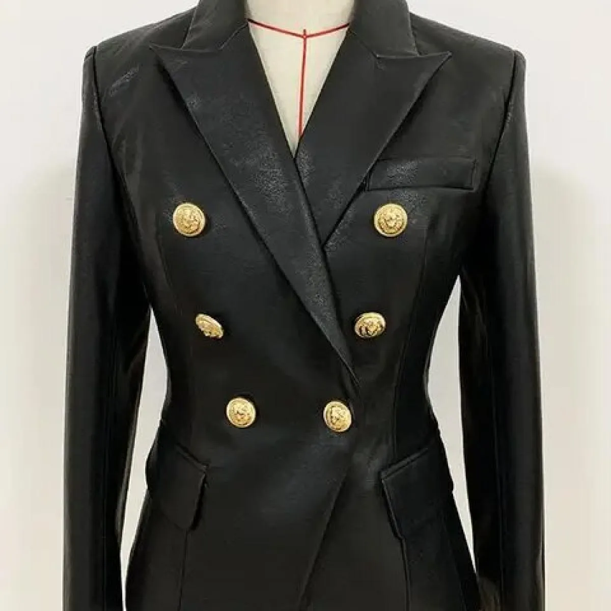 High Street più recente moda barocca 2022 giacca blazer firmata da donna leone bottoni in metallo cappotto esterno blazer in eco