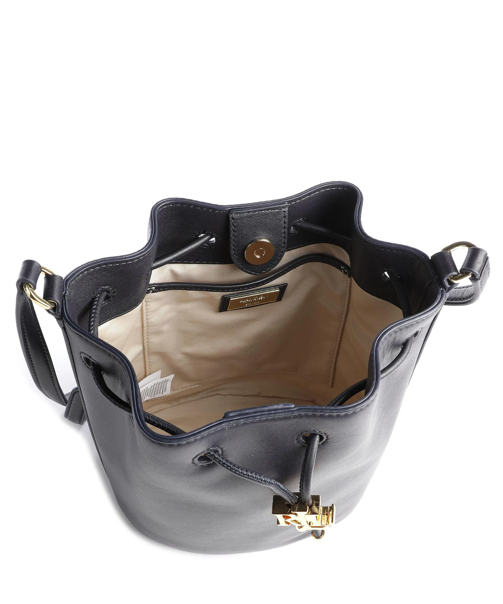  Lauren Ralph Lauren Andie 19 Borsa a secchiello pelle di vacchetta finemente grana navy  