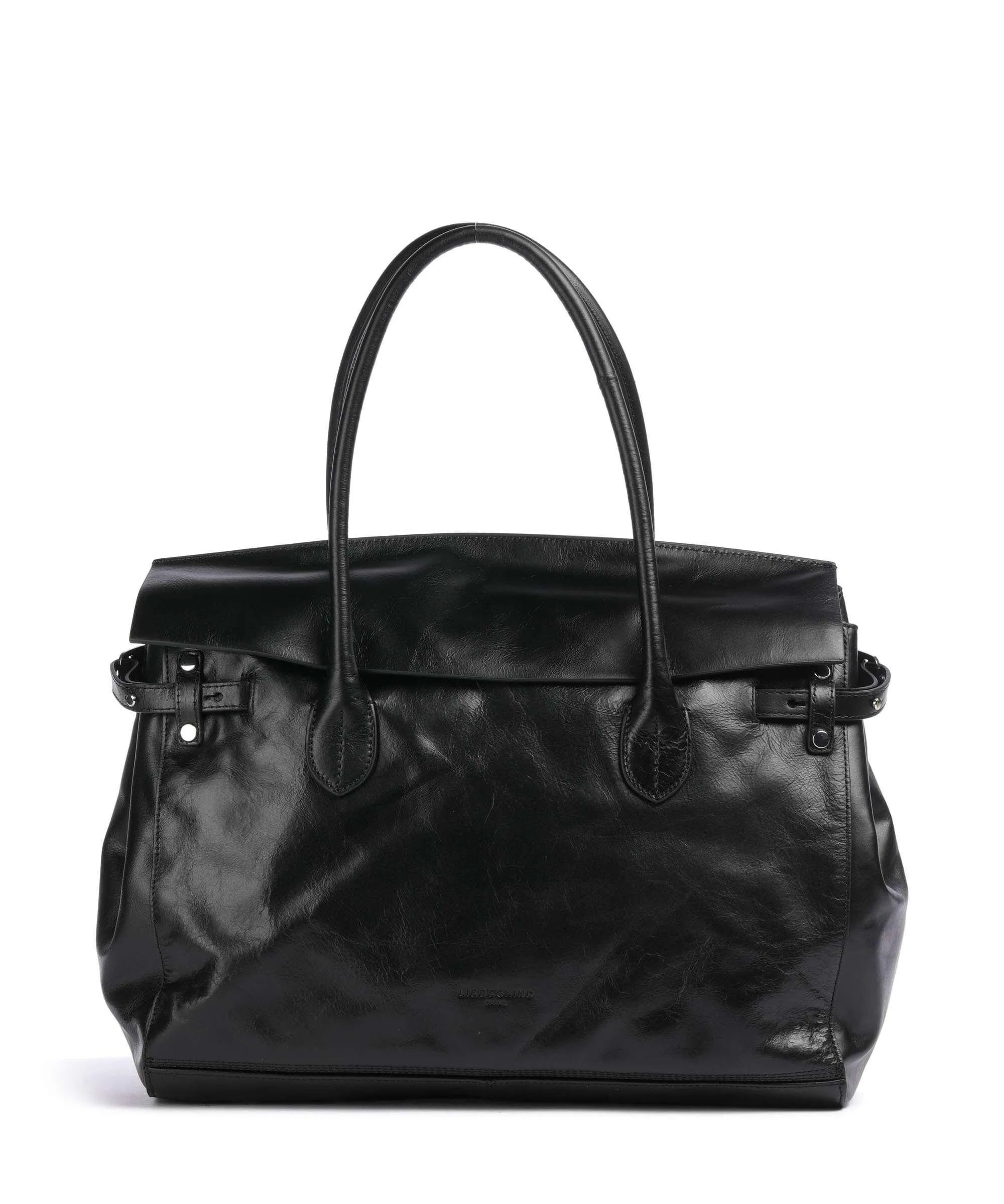  Liebeskind Gloria Lack Distressed L Borsa a mano pelle bovina nero  