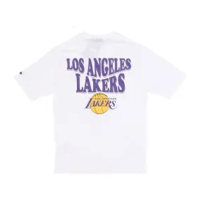 maglietta uomo nba script oversize tee loslak WHITE/TRUE PURPLE