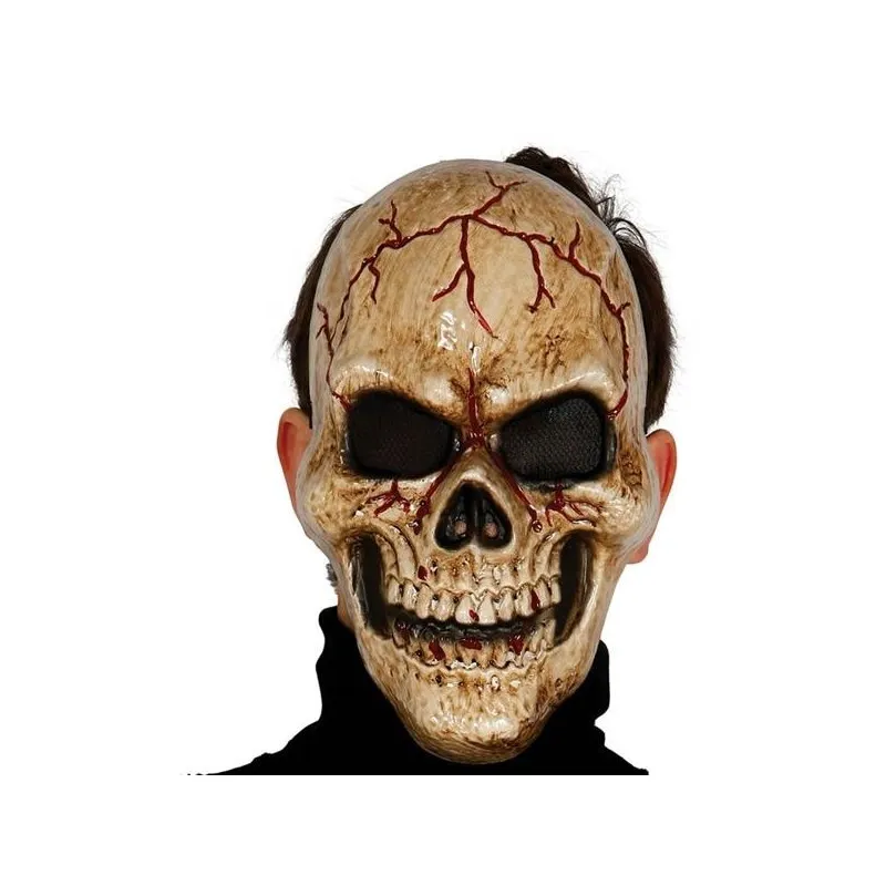 MASCHERA SCHELETRO IN PLASTICA CON PROTEZIONI PER OCCHI E BOCCA.(CARETA CALAVERA DE LAS TINIEBL)