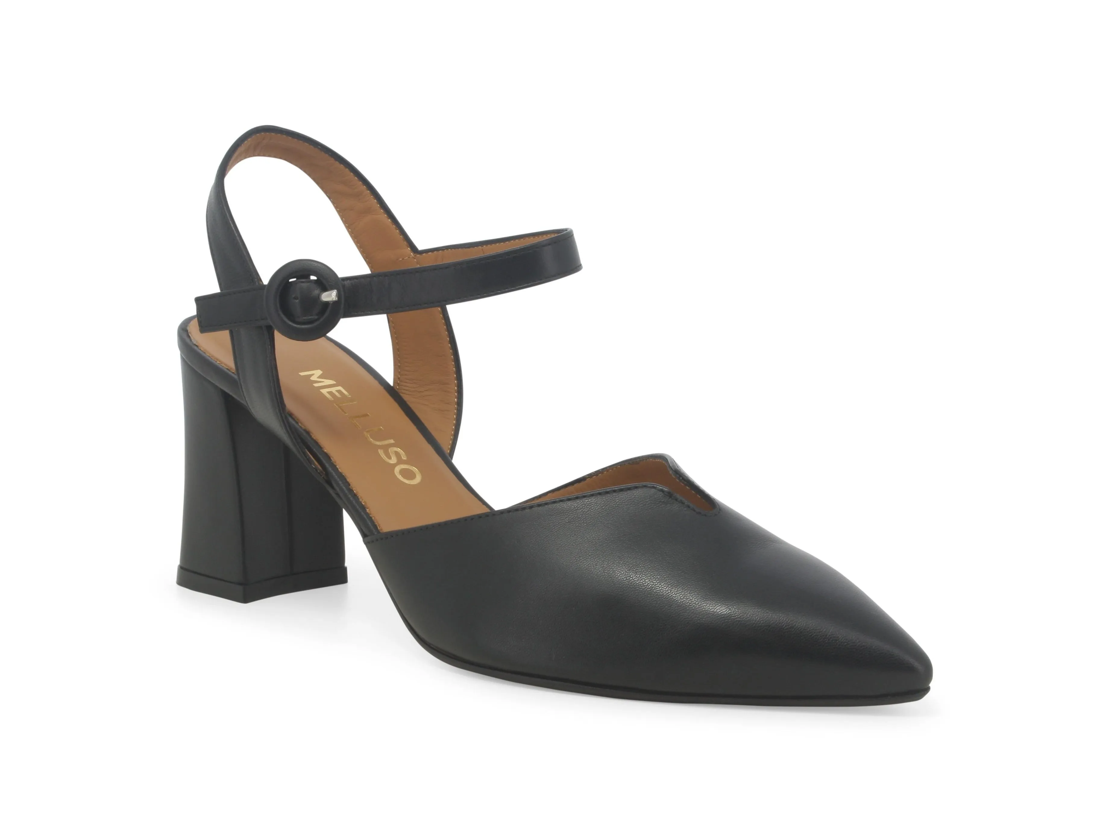 Melluso Décolleté Slingback Estivo Tacco Alto Cinturino Pelle