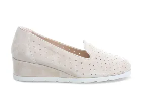 Melluso scarpe estive slip-on in camoscio con zeppa