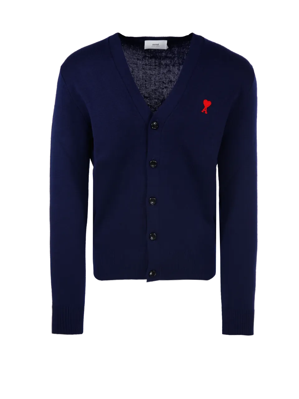 MEN AMI BLUE WOOL ADC CARDIGAN