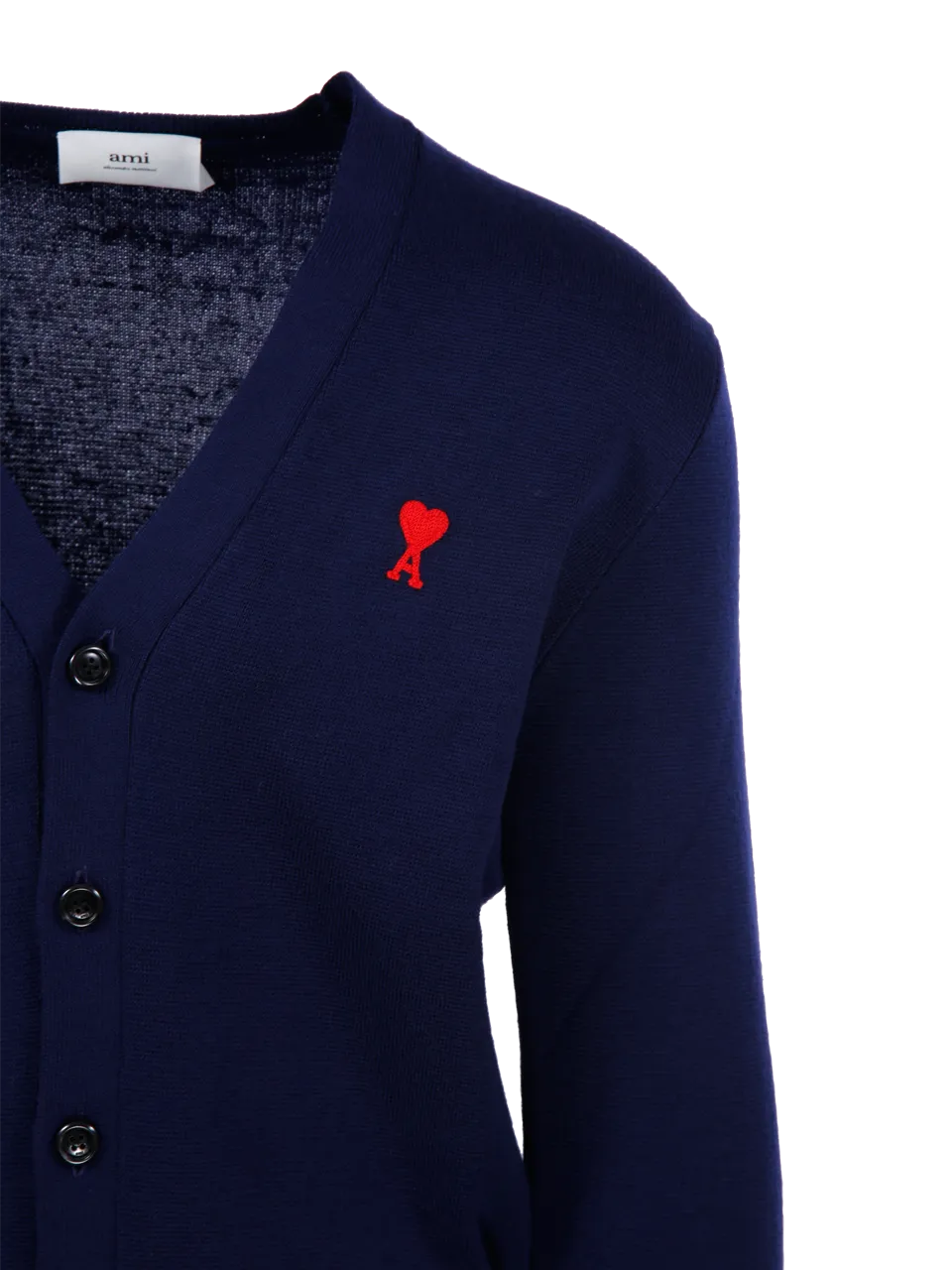 MEN AMI BLUE WOOL ADC CARDIGAN