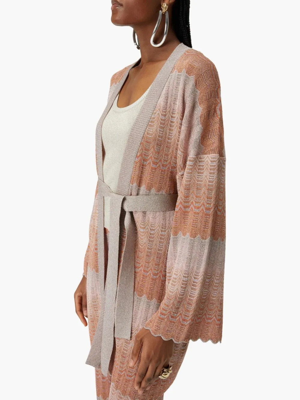 Missoni-Cardigan con motivo greca a zigzag