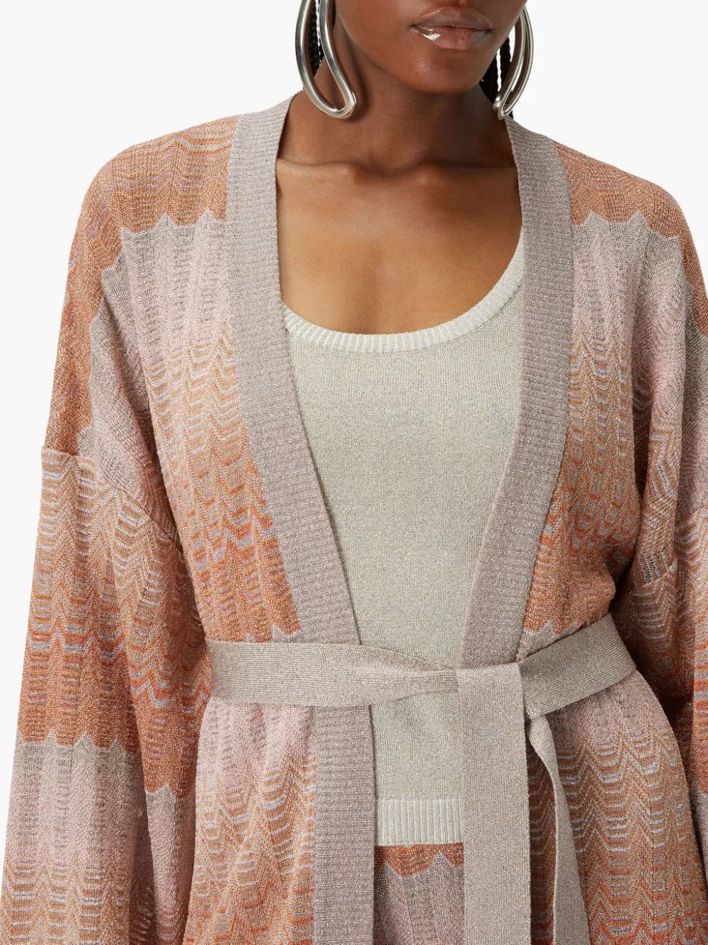 Missoni-Cardigan con motivo greca a zigzag