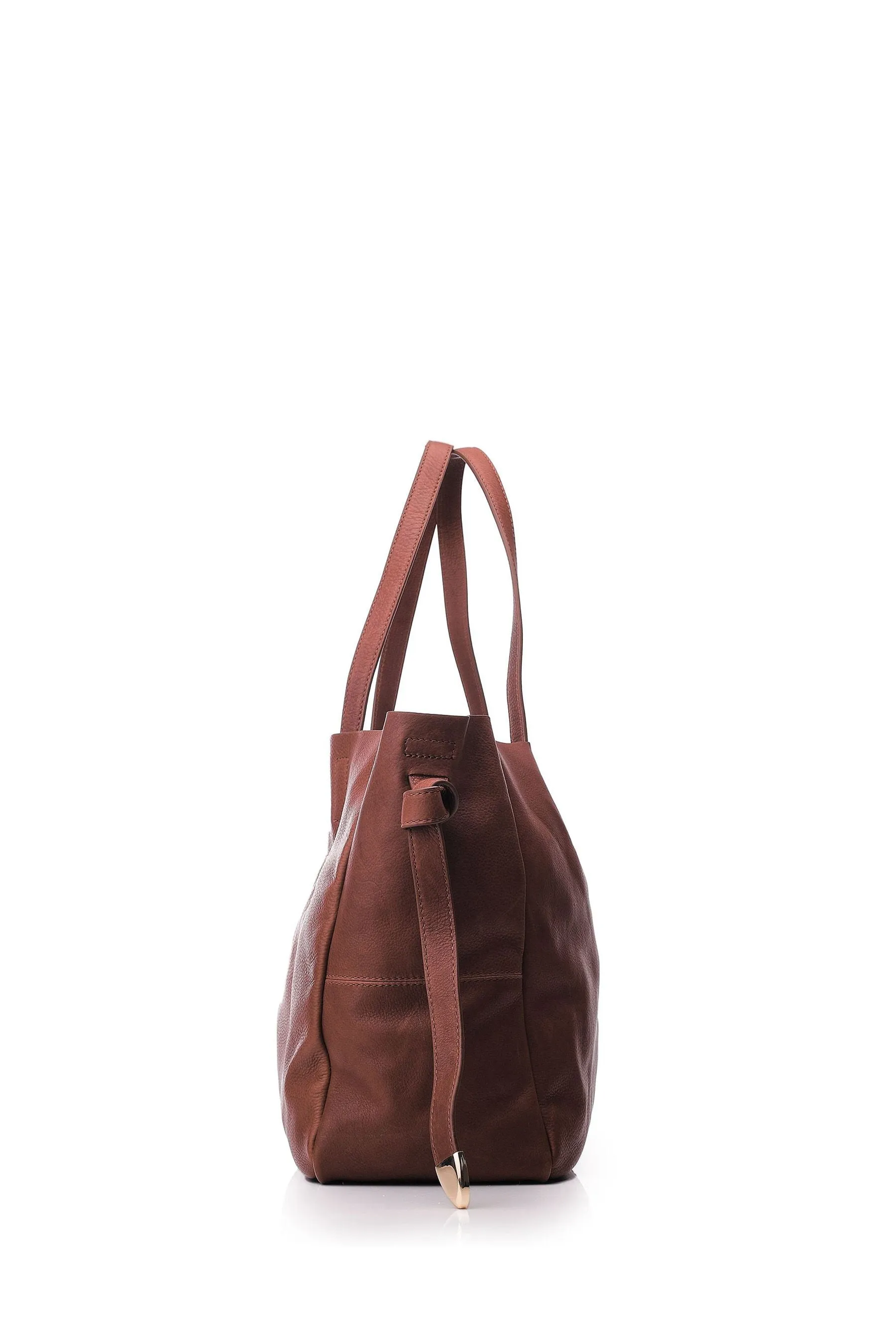 Moda in Pelle Naturale - Borsa tote grande in pelle