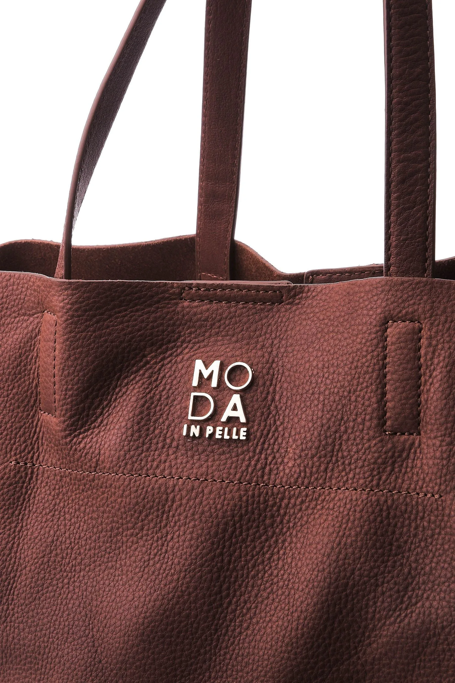 Moda in Pelle Naturale - Borsa tote grande in pelle