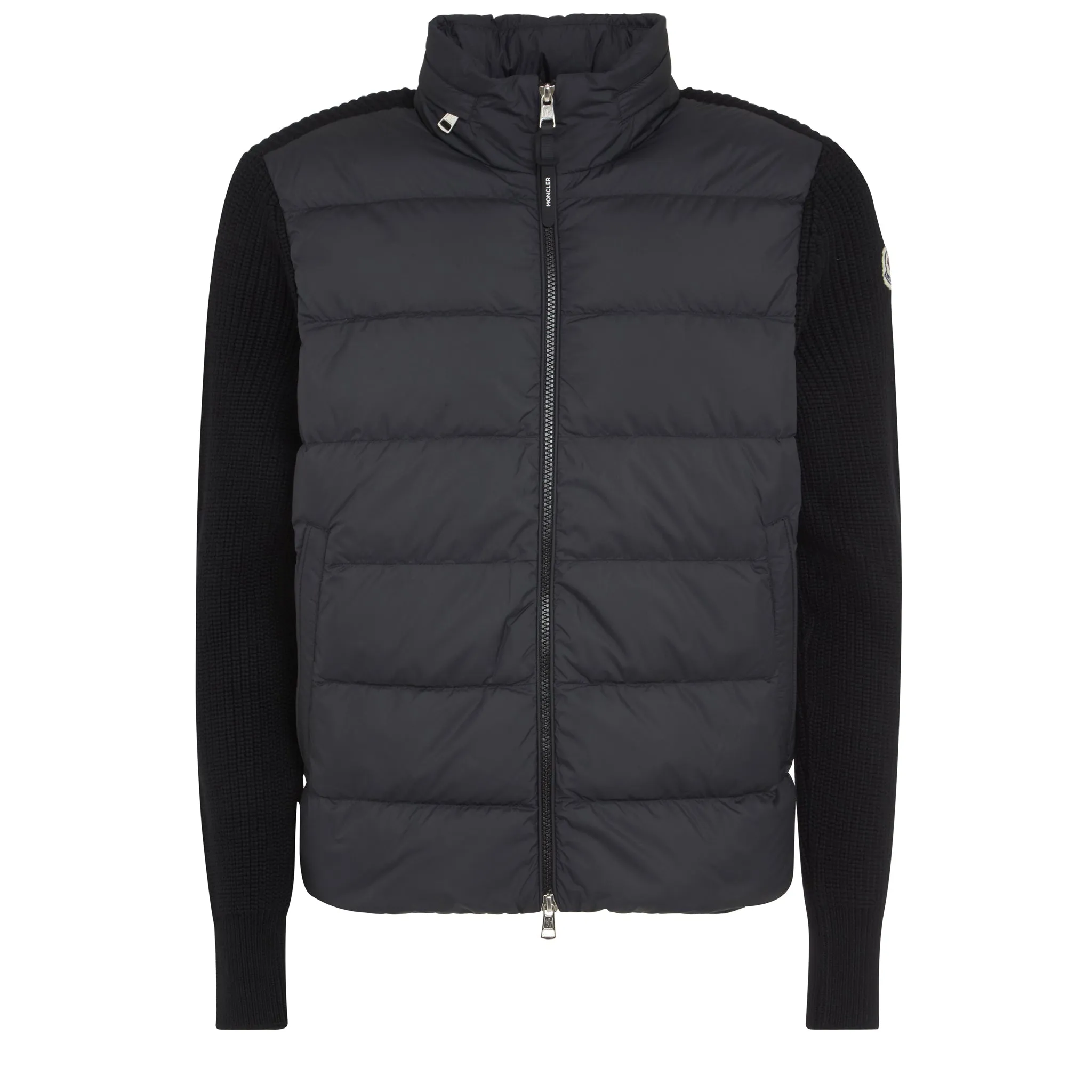 MONCLER  Cardigan in tessuto nero