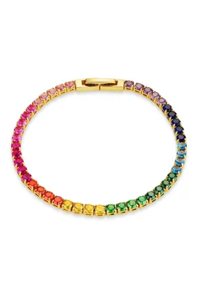 Orelia London Oro placcato - Bracciale tennis arcobaleno