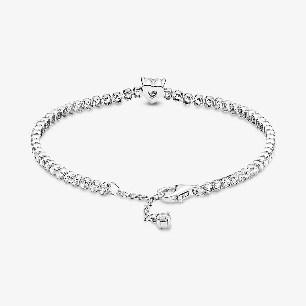 Pandora Bracciale Tennis con Cuore in rilievo