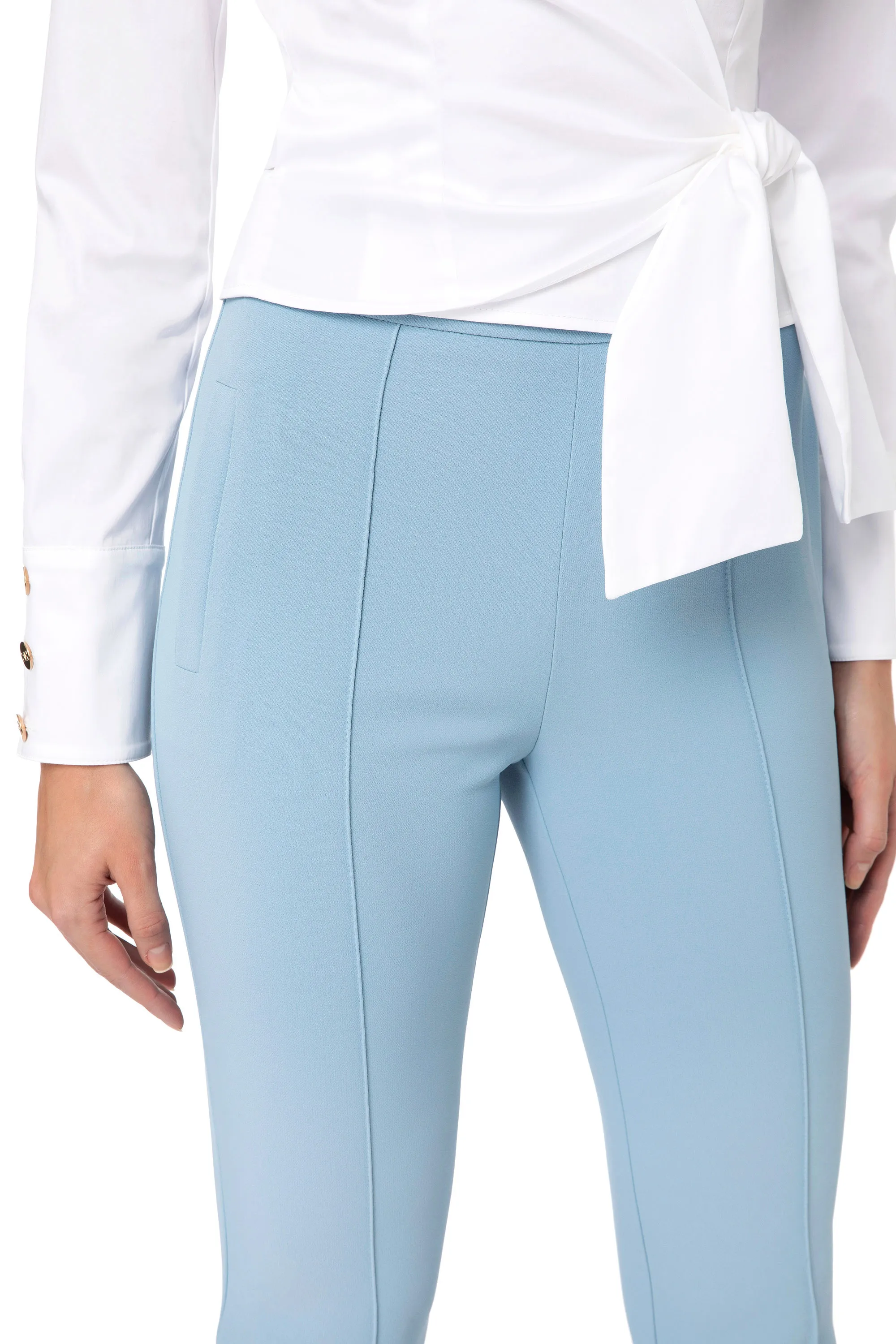 Pantalone in doppio crepe stretch