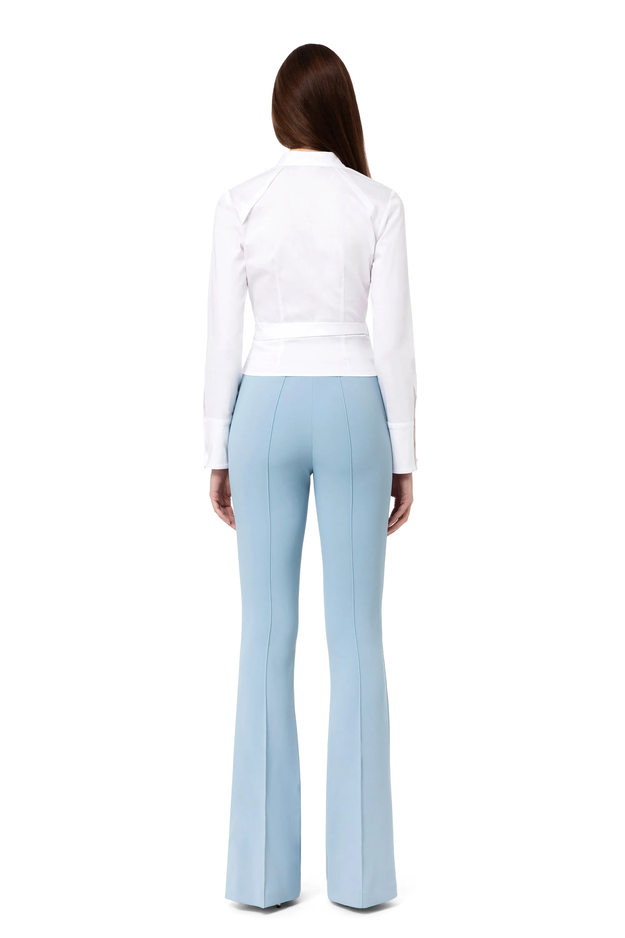 Pantalone in doppio crepe stretch