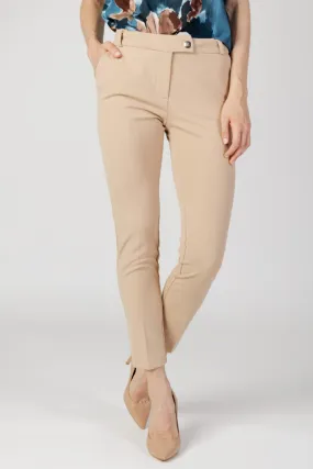 Pantaloni a sigaretta Rinascimento rewi dritto Beige