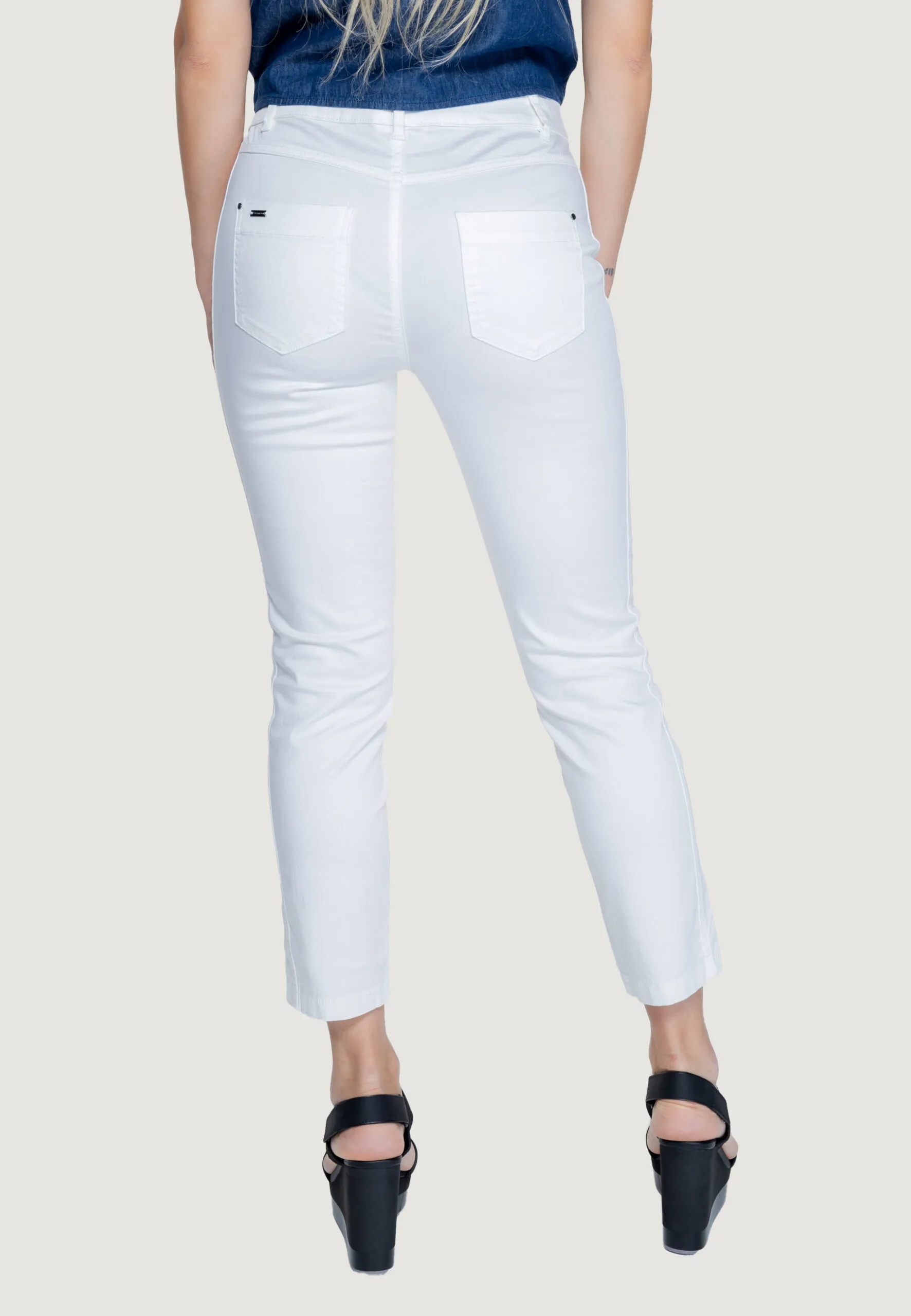 Pantaloni a sigaretta Street One  Bianco