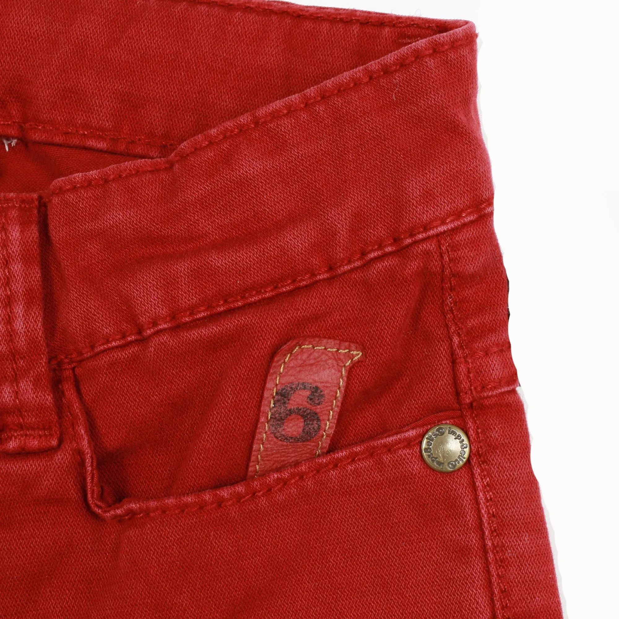 Pantaloni Slim '6-Pocket' Bordeaux