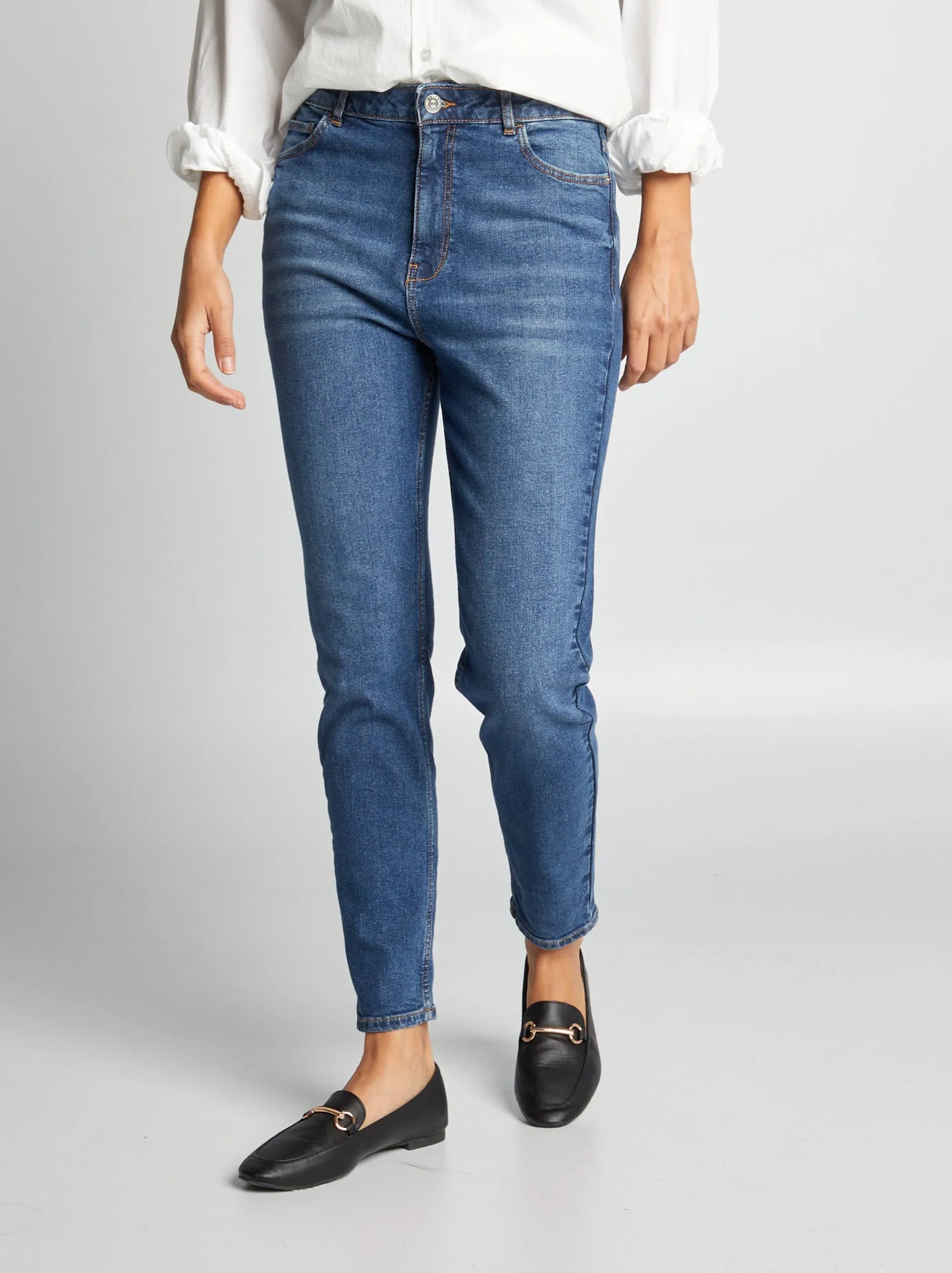 Pantaloni slim in denim 30L - BLU