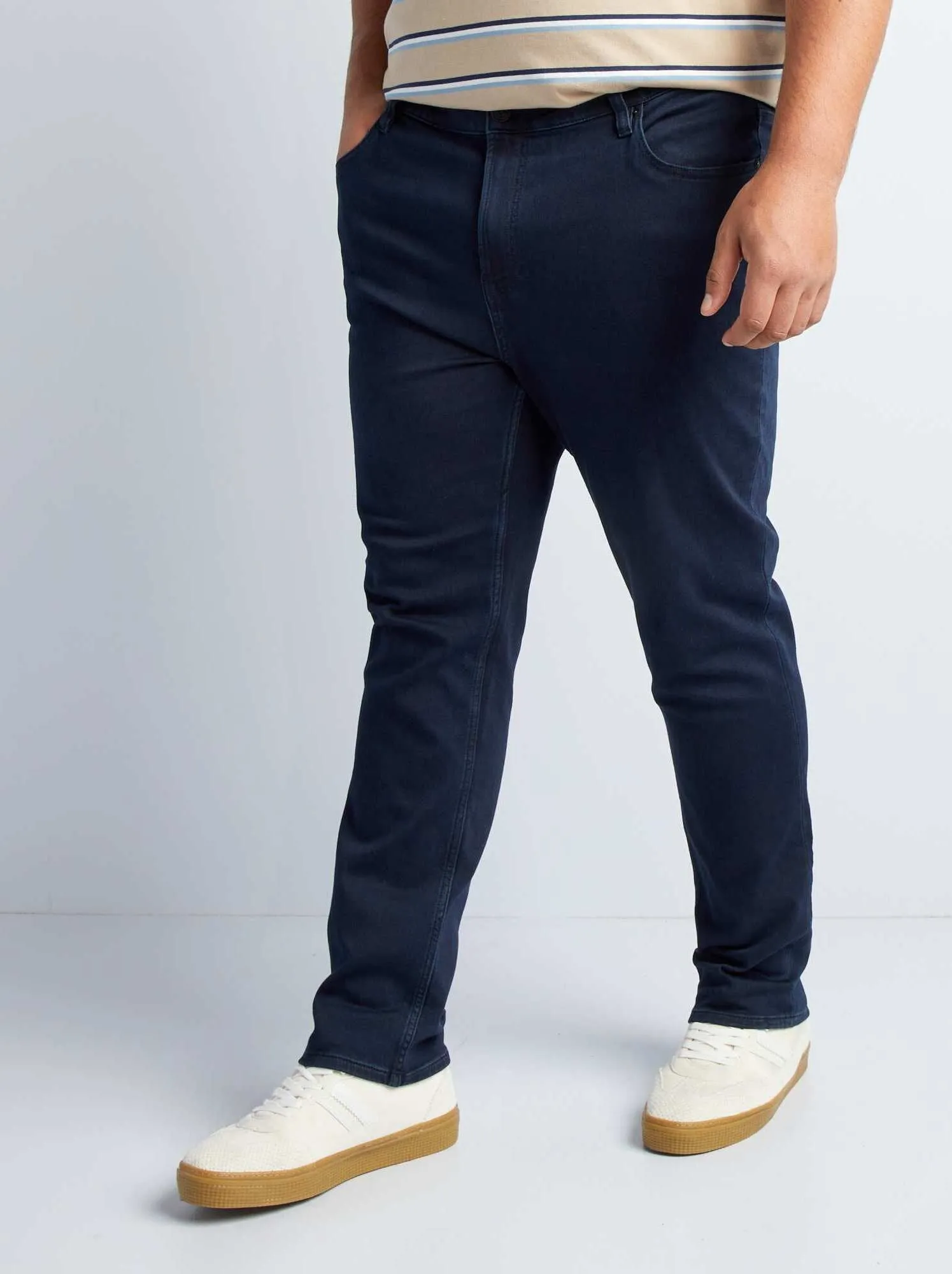 Pantaloni slim in denim - BLU