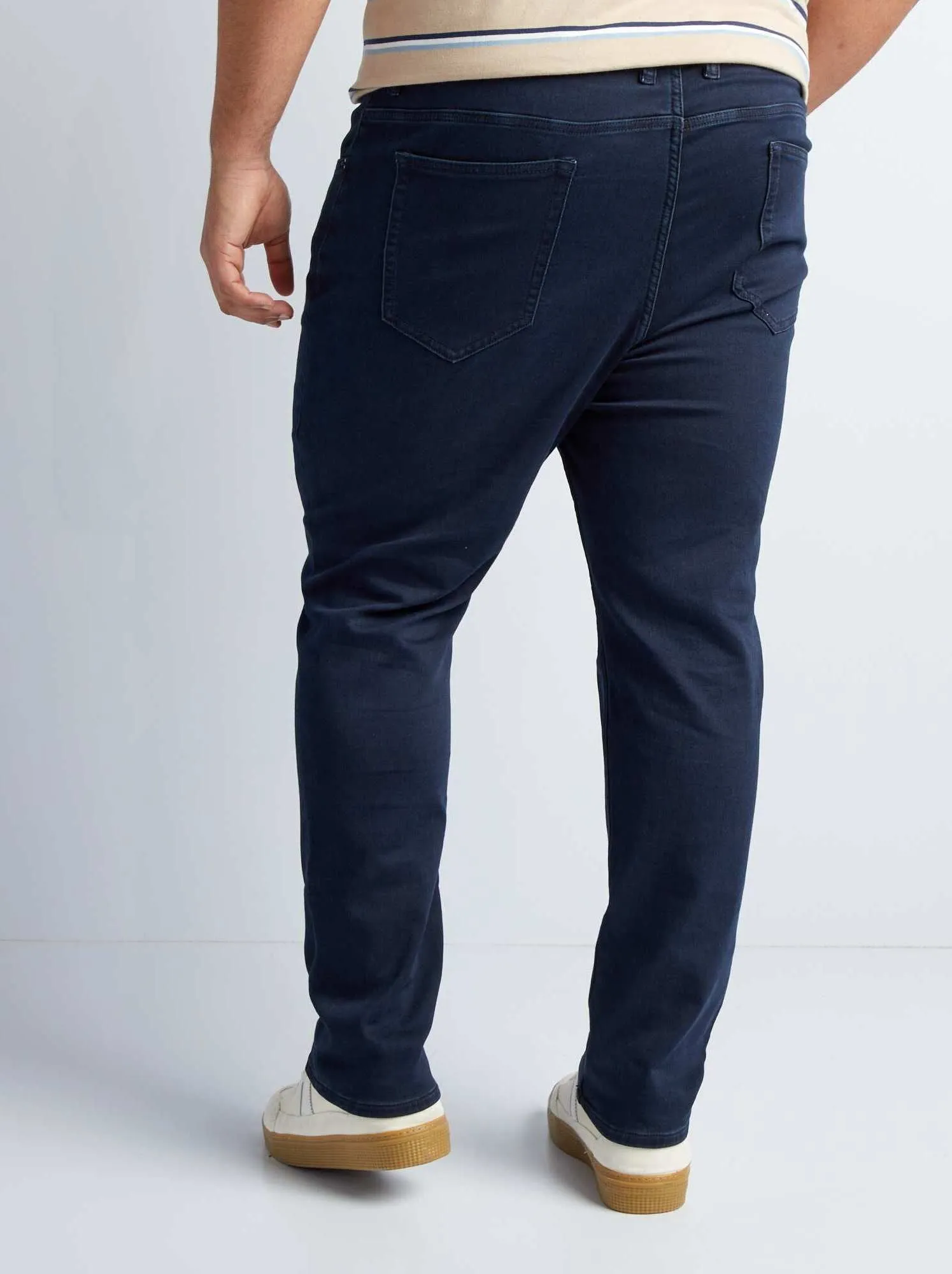 Pantaloni slim in denim - BLU