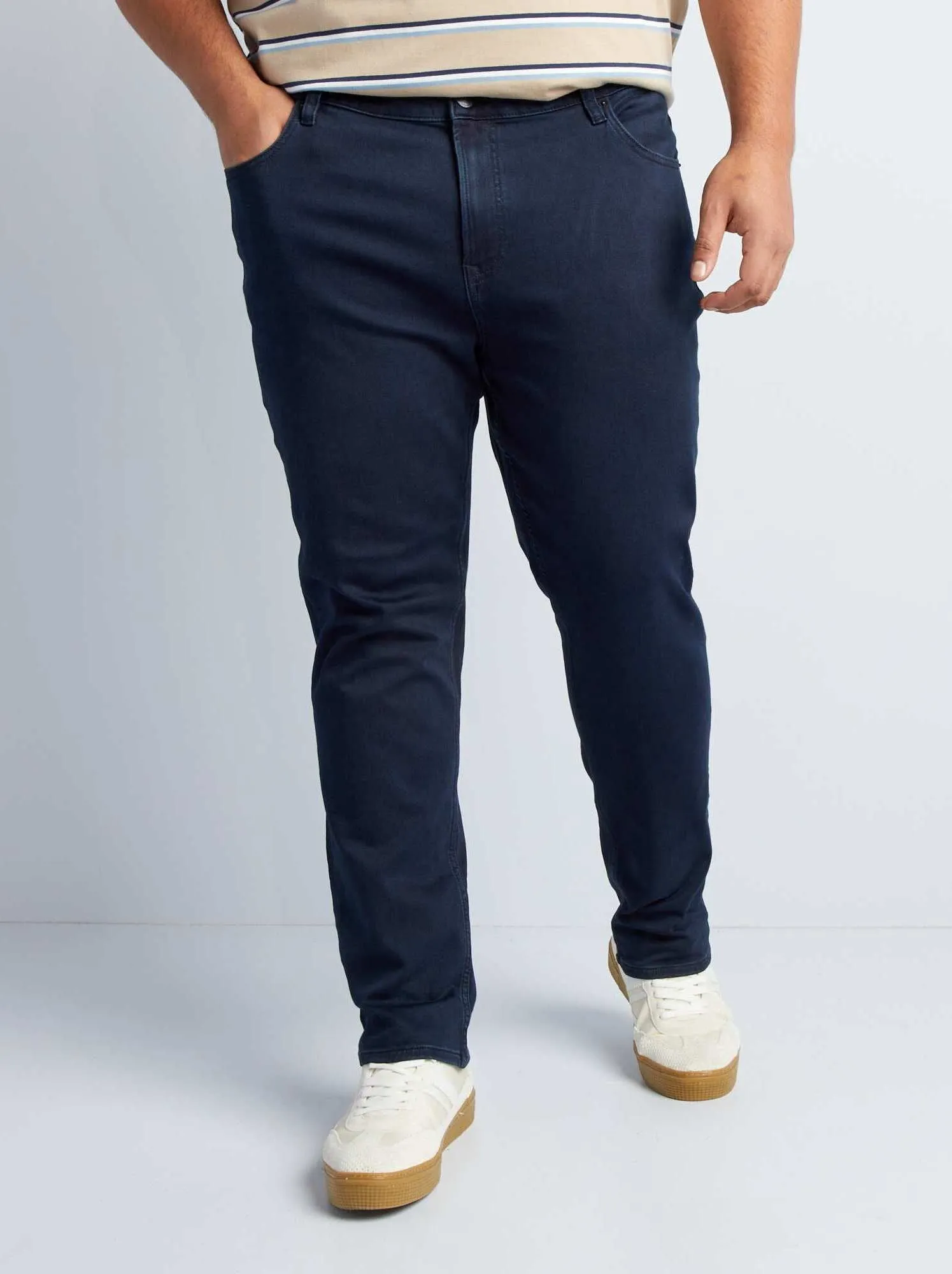 Pantaloni slim in denim - BLU